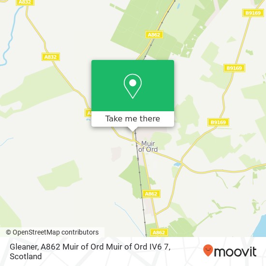 Gleaner, A862 Muir of Ord Muir of Ord IV6 7 map