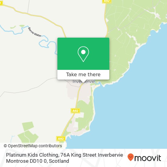 Platinum Kids Clothing, 76A King Street Inverbervie Montrose DD10 0 map