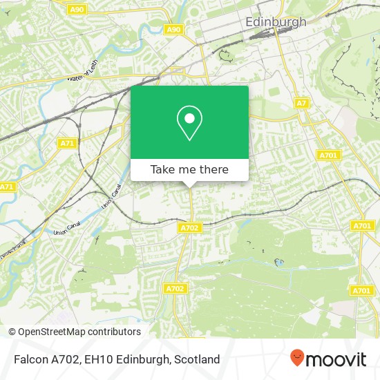 Falcon A702, EH10 Edinburgh map