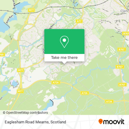 Eaglesham Road Mearns map