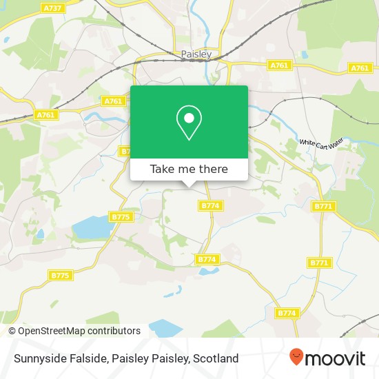Sunnyside Falside, Paisley Paisley map