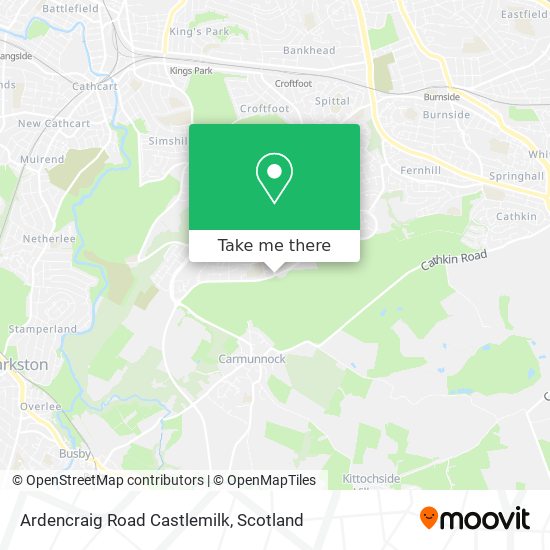 Ardencraig Road Castlemilk map