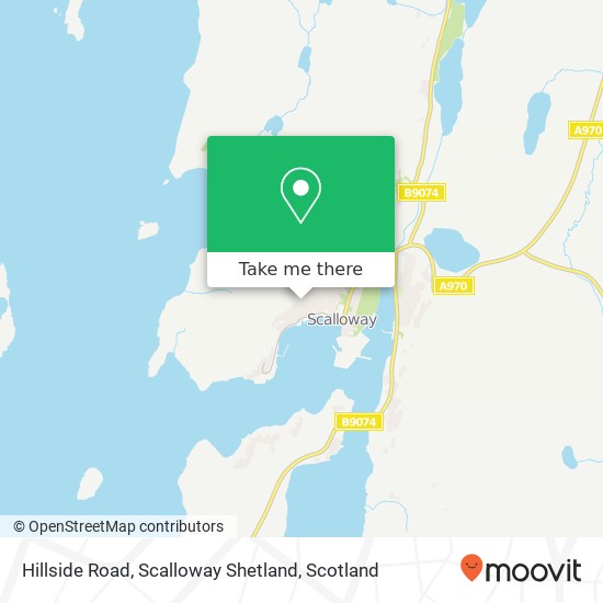 Hillside Road, Scalloway Shetland map