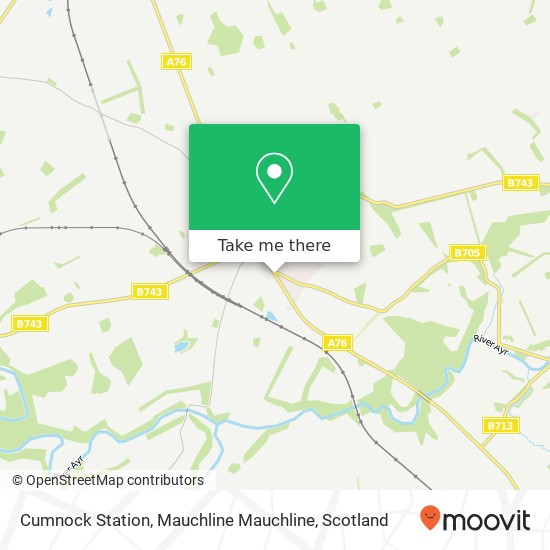 Cumnock Station, Mauchline Mauchline map