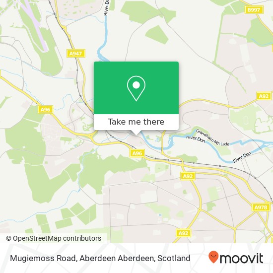 Mugiemoss Road, Aberdeen Aberdeen map
