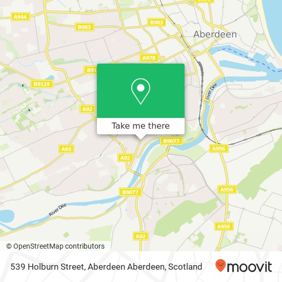 539 Holburn Street, Aberdeen Aberdeen map