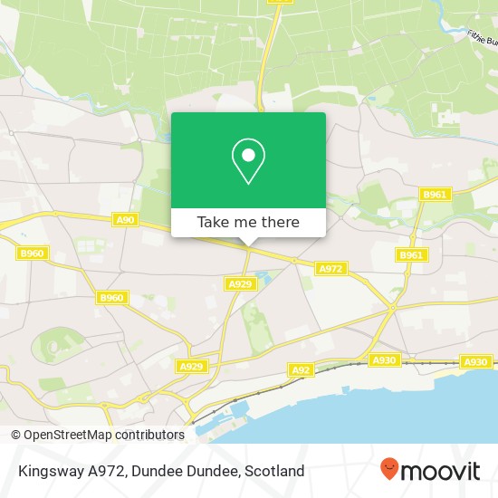 Kingsway A972, Dundee Dundee map