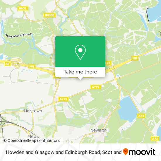 Howden and Glasgow and Edinburgh Road map