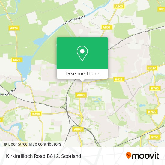 Kirkintilloch Road B812 map