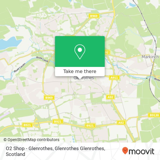 O2 Shop - Glenrothes, Glenrothes Glenrothes map
