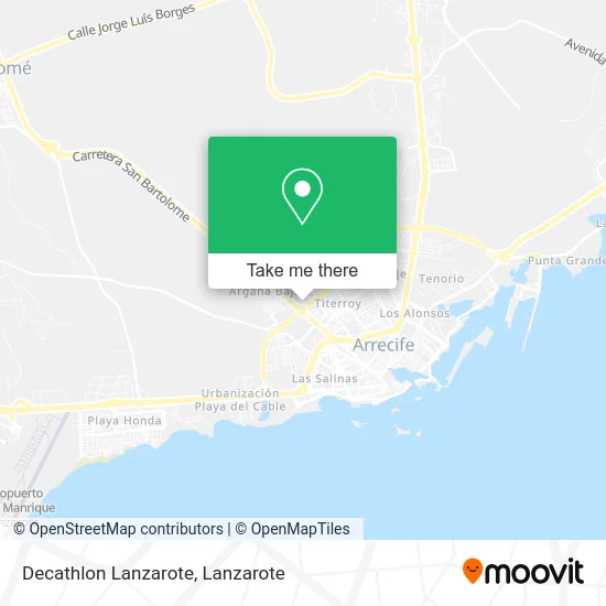 Decathlon Lanzarote map
