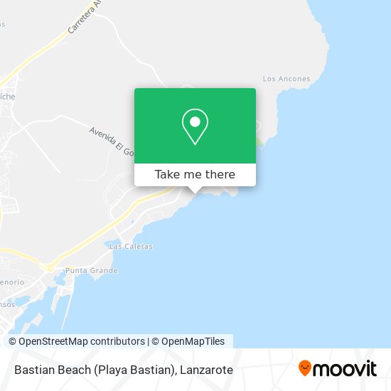Bastian Beach (Playa Bastian) map