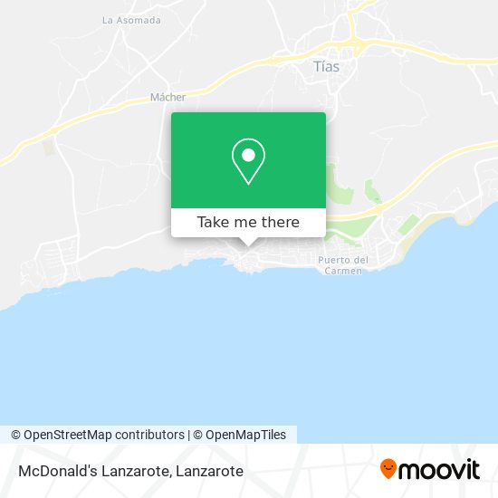 McDonald's Lanzarote map
