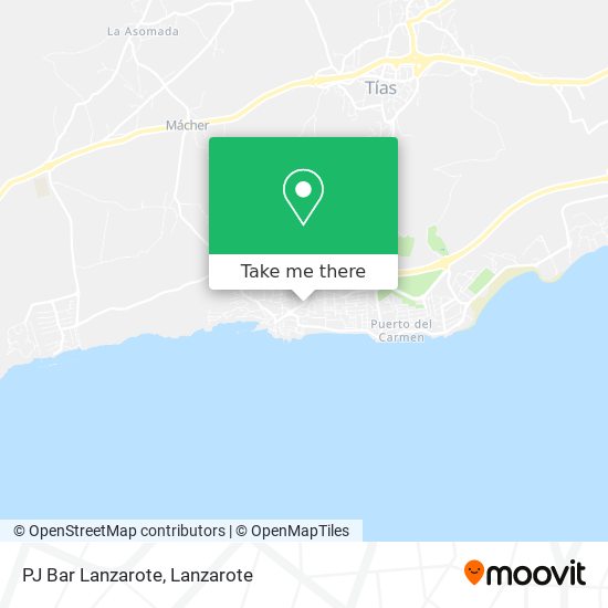 PJ Bar Lanzarote map