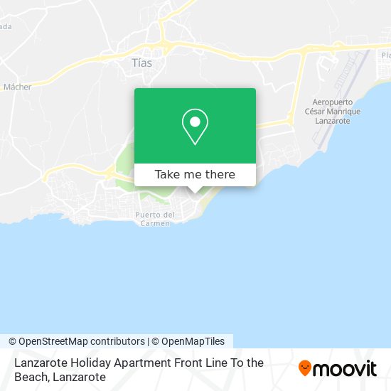 Lanzarote Holiday Apartment Front Line To the Beach map