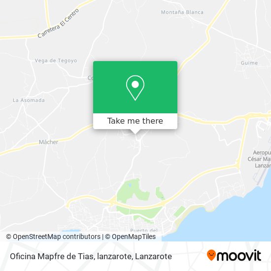 Oficina Mapfre de Tias, lanzarote map