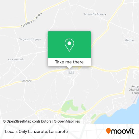 Locals Only Lanzarote map