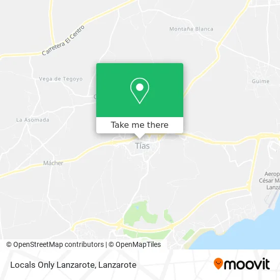 Locals Only Lanzarote map