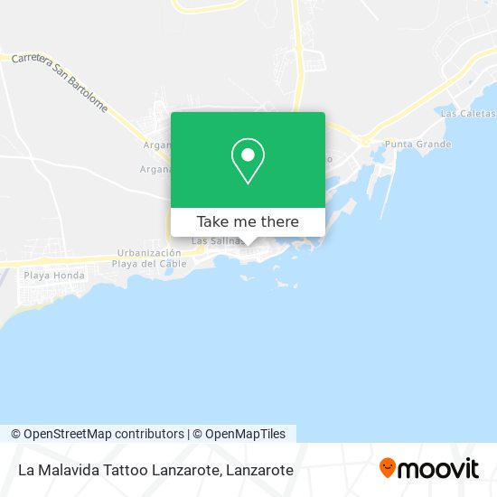 mapa La Malavida Tattoo Lanzarote