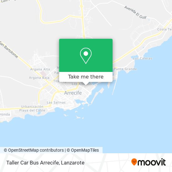 Taller Car Bus Arrecife map