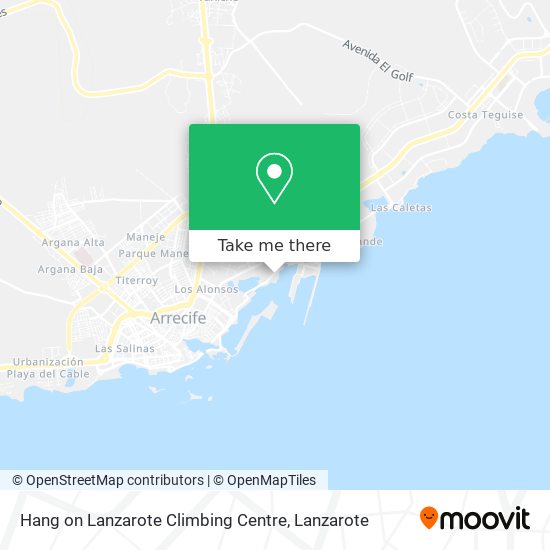 Hang on Lanzarote Climbing Centre map