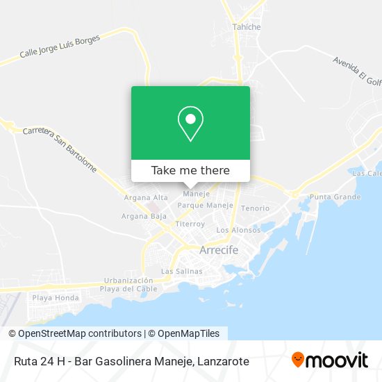 mapa Ruta 24 H - Bar Gasolinera Maneje
