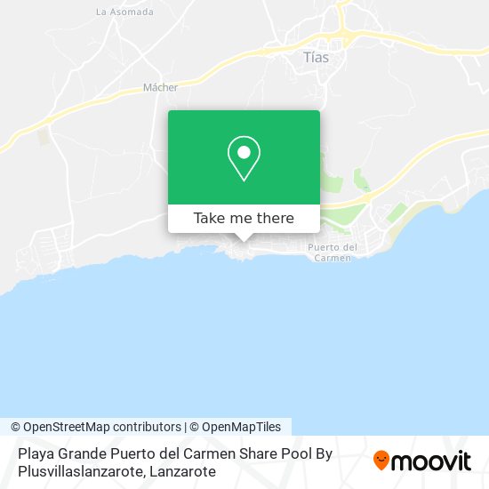 Playa Grande Puerto del Carmen Share Pool By Plusvillaslanzarote map