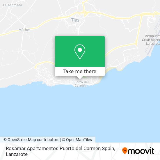 Rosamar Apartamentos Puerto del Carmen Spain map