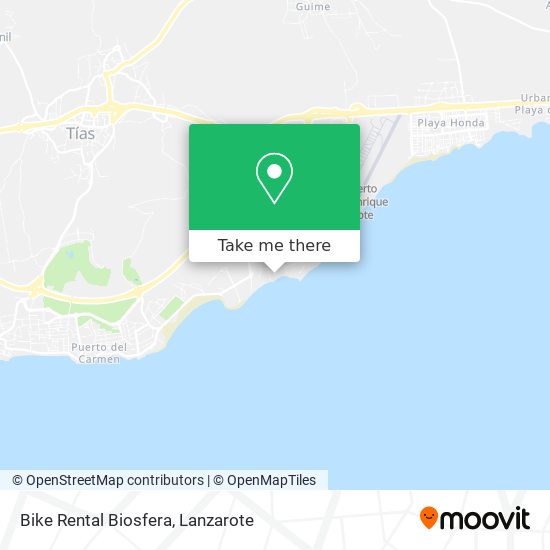 mapa Bike Rental Biosfera