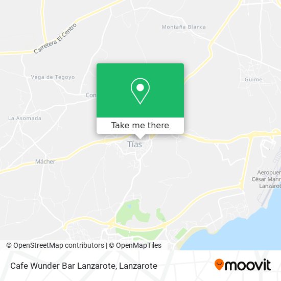 Cafe Wunder Bar Lanzarote map