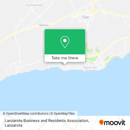 Lanzarote Business and Residents Association map