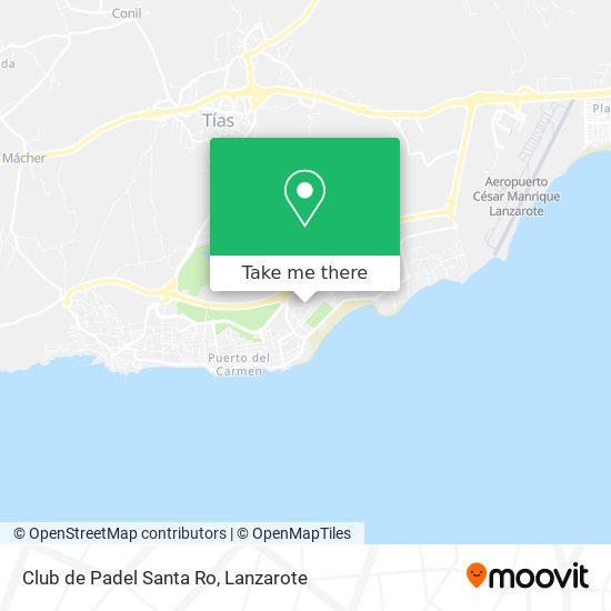 mapa Club de Padel Santa Ro