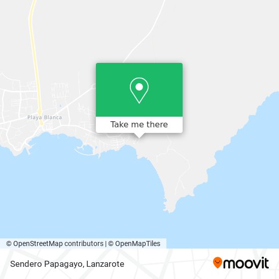 Sendero Papagayo map