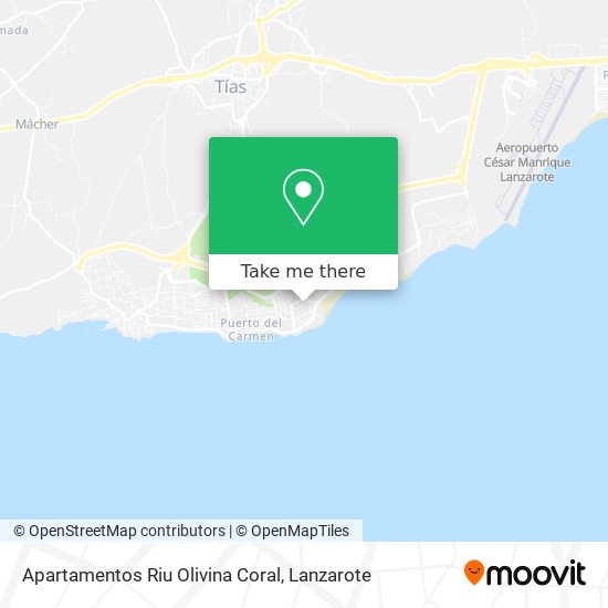 Apartamentos Riu Olivina Coral map