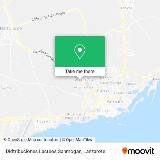 Didtribuciones Lacteos Sanmogan map