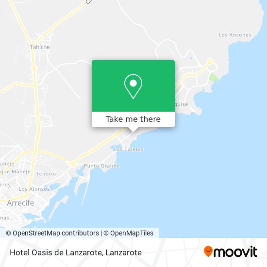 mapa Hotel Oasis de Lanzarote