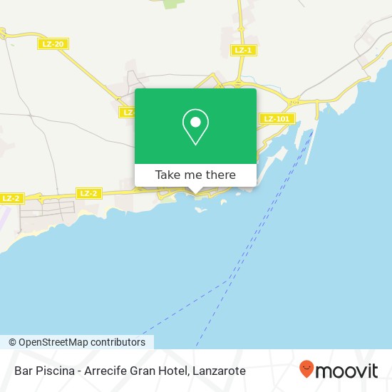 mapa Bar Piscina - Arrecife Gran Hotel
