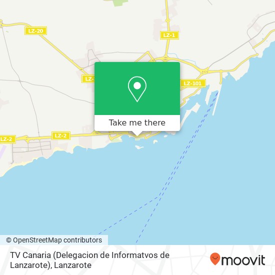 mapa TV Canaria (Delegacion de Informatvos de Lanzarote)