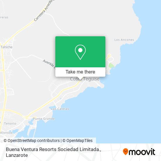 mapa Buena Ventura Resorts Sociedad Limitada.