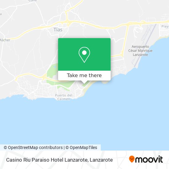 Casino Riu Paraiso Hotel Lanzarote map