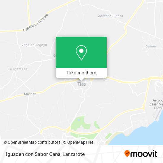 Iguaden con Sabor Cana map