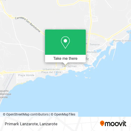 Primark Lanzarote map