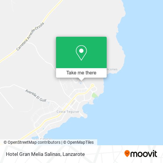 Hotel Gran Melia Salinas map