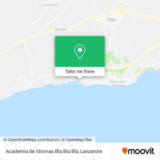 mapa Academia de Idiomas Bla Bla Bla