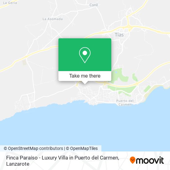 Finca Paraíso - Luxury Villa in Puerto del Carmen map