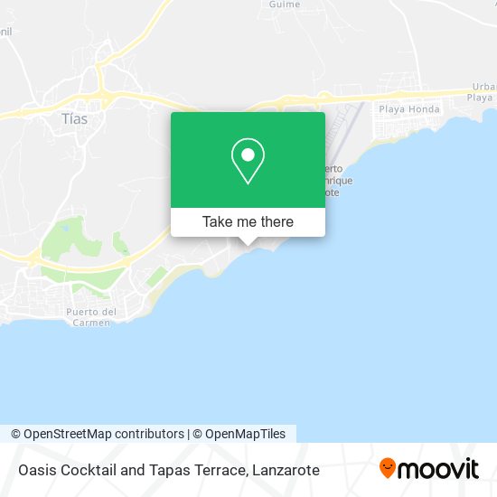 Oasis Cocktail and Tapas Terrace map