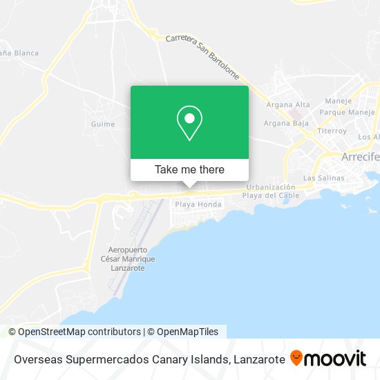 mapa Overseas Supermercados Canary Islands