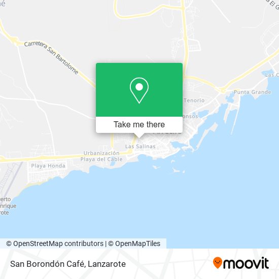 mapa San Borondón Café