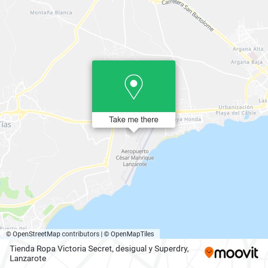 Tienda Ropa Victoria Secret, desigual y Superdry map