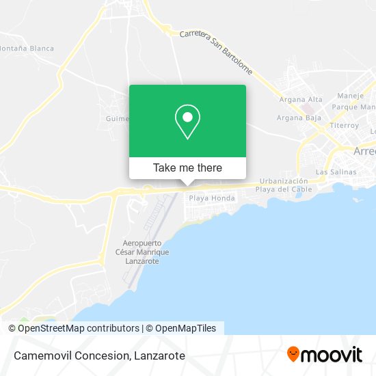Camemovil Concesion map
